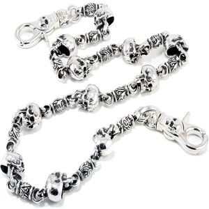 Double K Heavy Strong Biker Skull Key Jean Wallet Chain (22.5")